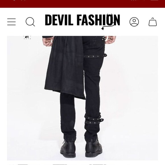 Devil Fashion "Incubus" Punk Ripped Trouser - Picture 6 of 12